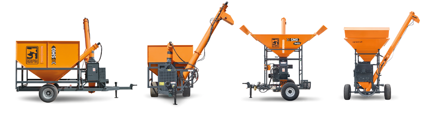 Śrutowniki Agripak z bocznym wysypem